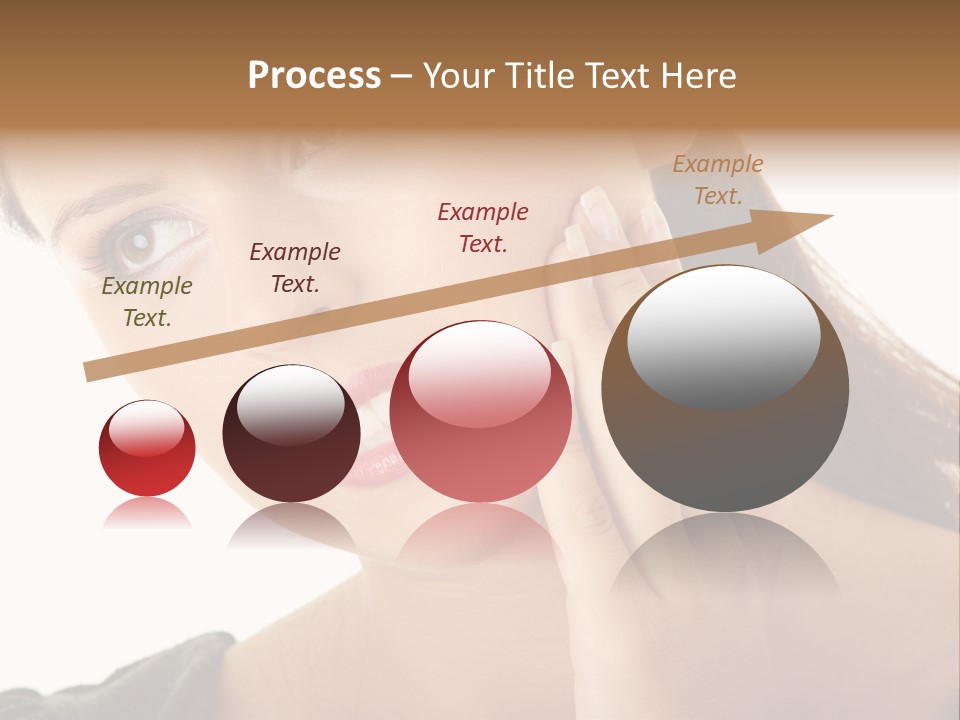 A Woman Holding Her Hand Up To Her Face PowerPoint Template