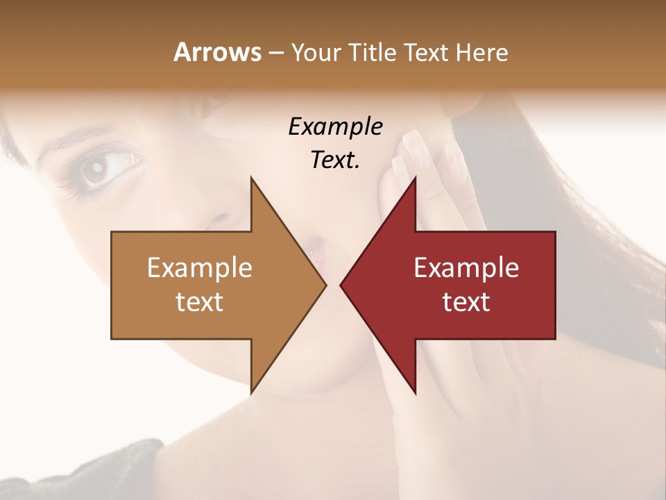 A Woman Holding Her Hand Up To Her Face PowerPoint Template