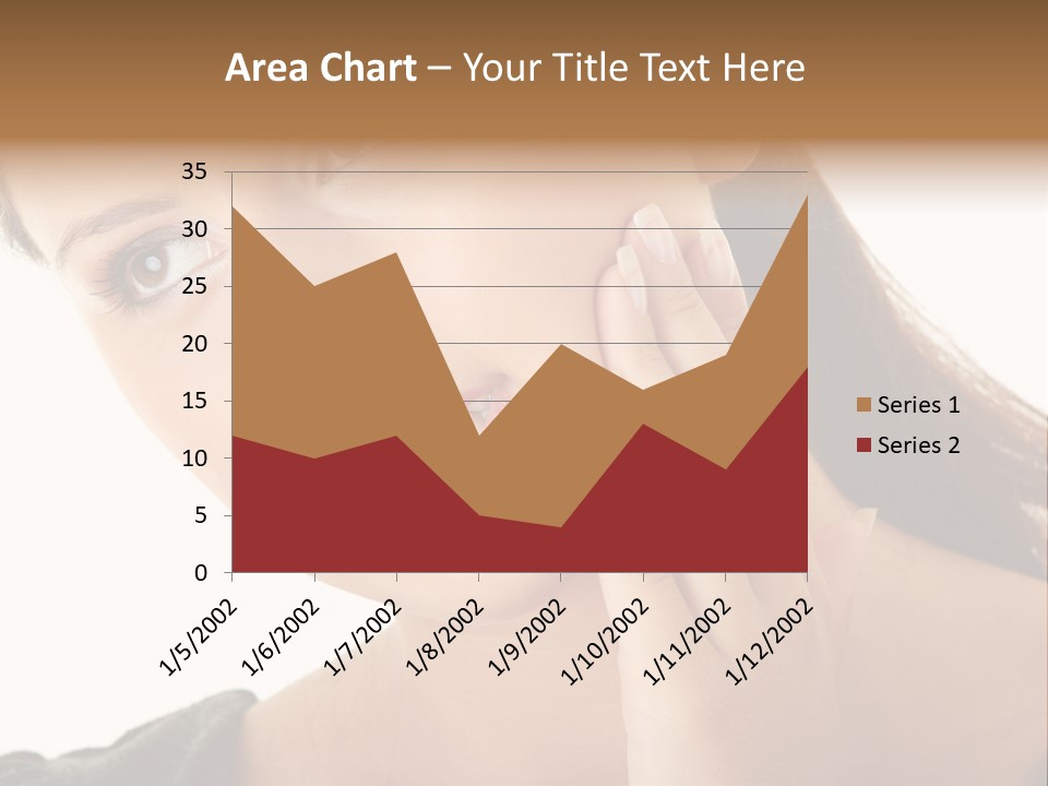 A Woman Holding Her Hand Up To Her Face PowerPoint Template