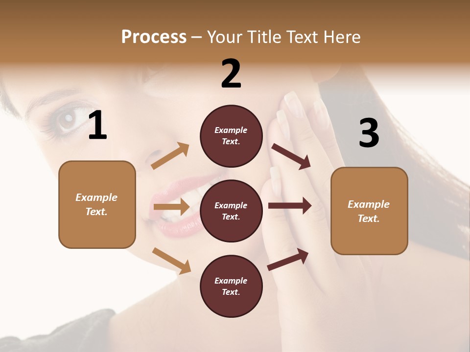 A Woman Holding Her Hand Up To Her Face PowerPoint Template