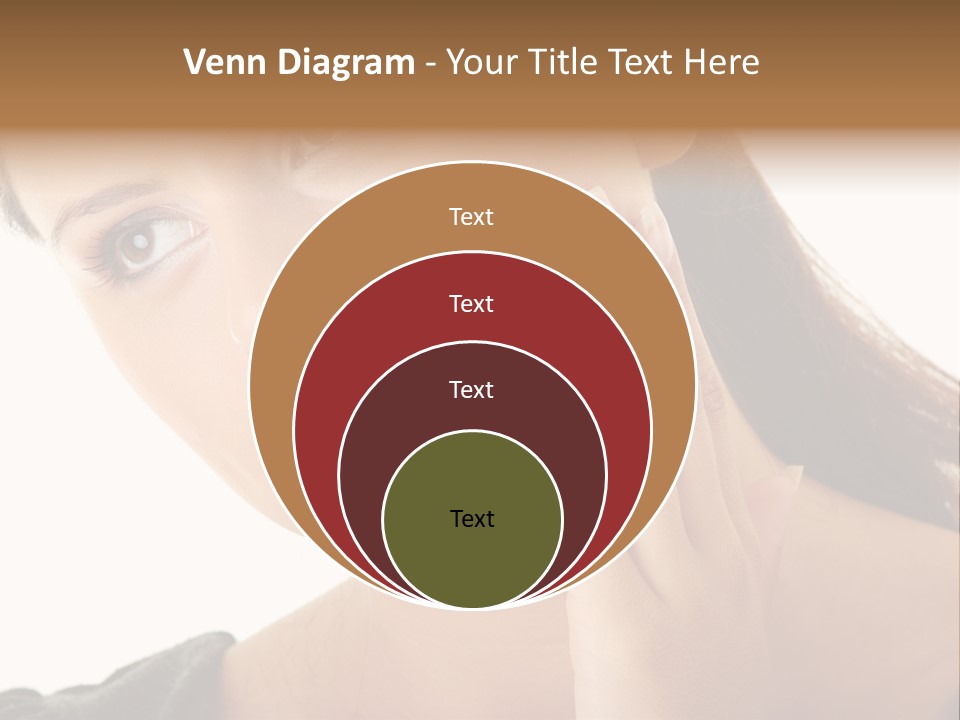 A Woman Holding Her Hand Up To Her Face PowerPoint Template