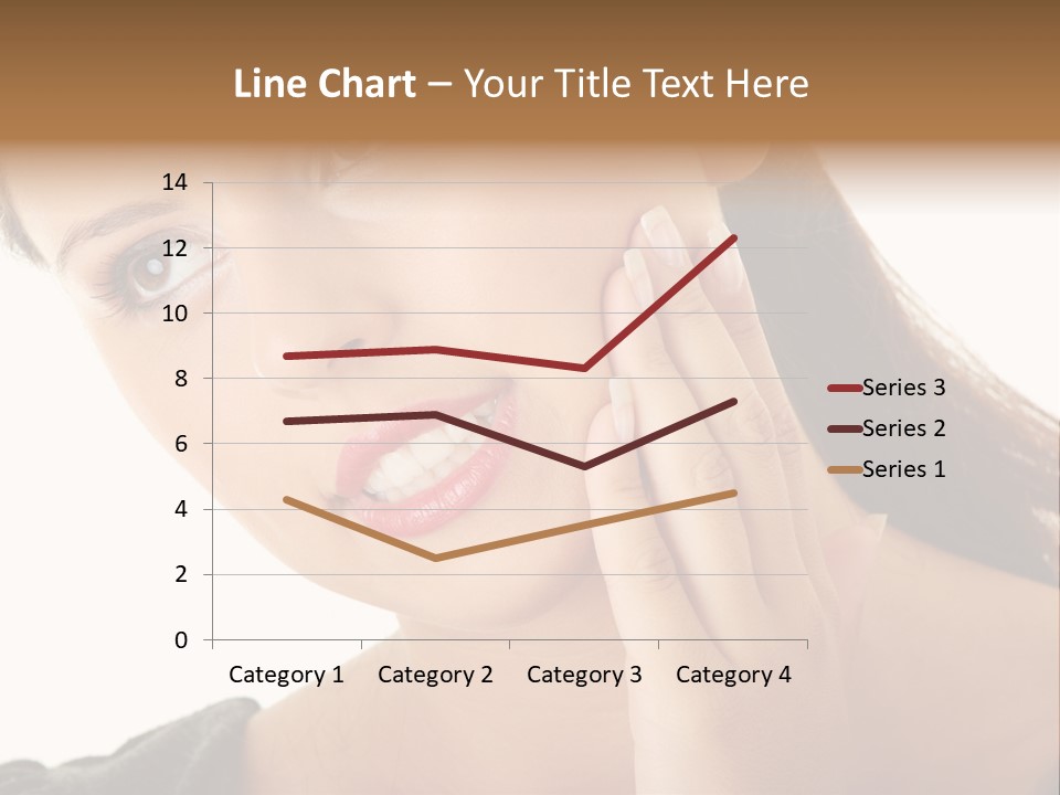 A Woman Holding Her Hand Up To Her Face PowerPoint Template