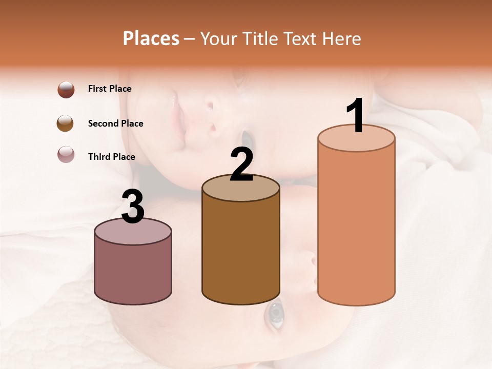 A Couple Of Babies Laying On Top Of Each Other PowerPoint Template