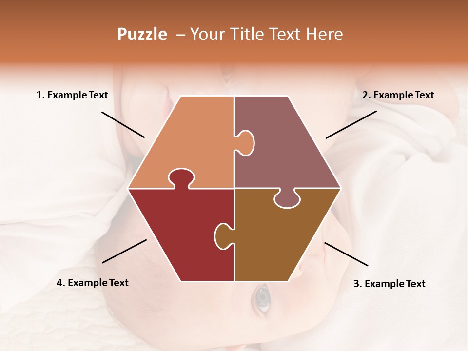 A Couple Of Babies Laying On Top Of Each Other PowerPoint Template