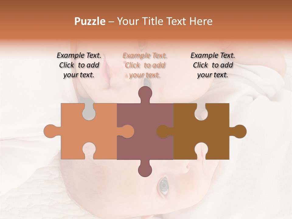 A Couple Of Babies Laying On Top Of Each Other PowerPoint Template