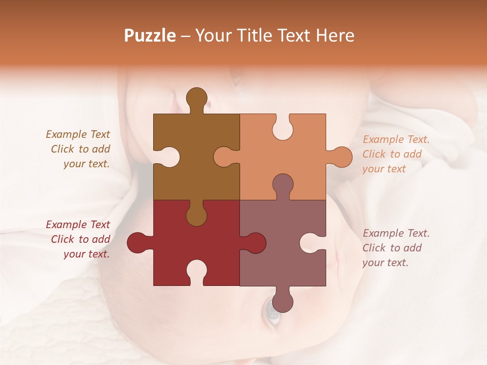 A Couple Of Babies Laying On Top Of Each Other PowerPoint Template