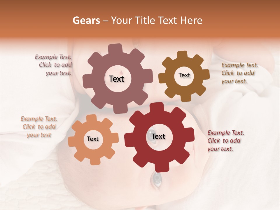 A Couple Of Babies Laying On Top Of Each Other PowerPoint Template