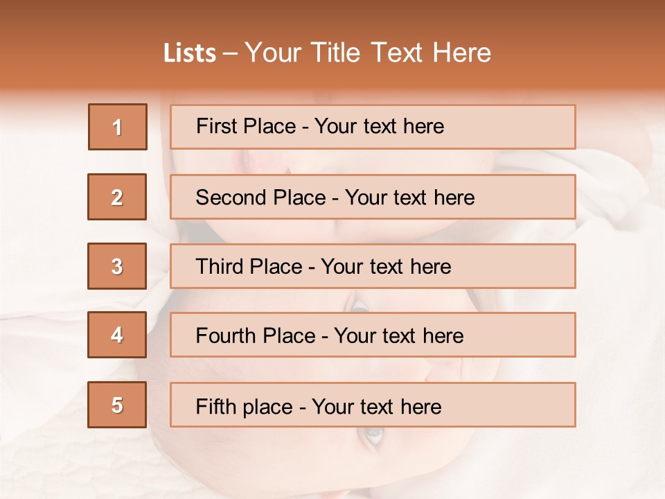 A Couple Of Babies Laying On Top Of Each Other PowerPoint Template
