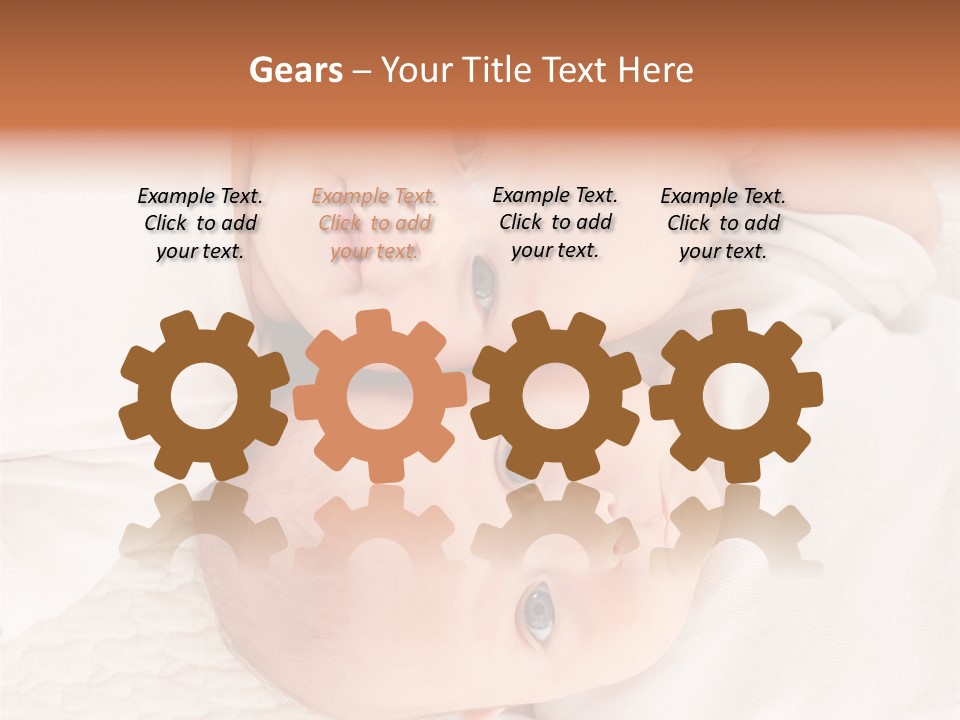 A Couple Of Babies Laying On Top Of Each Other PowerPoint Template