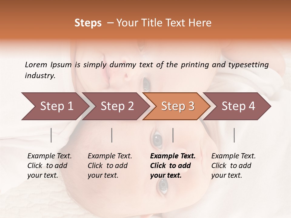 A Couple Of Babies Laying On Top Of Each Other PowerPoint Template
