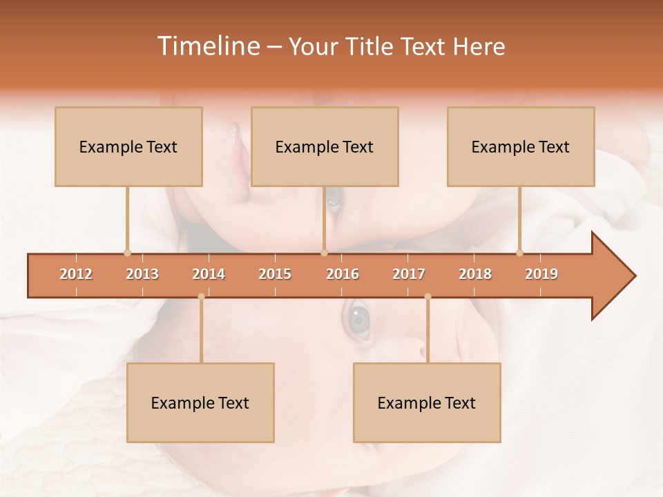 A Couple Of Babies Laying On Top Of Each Other PowerPoint Template