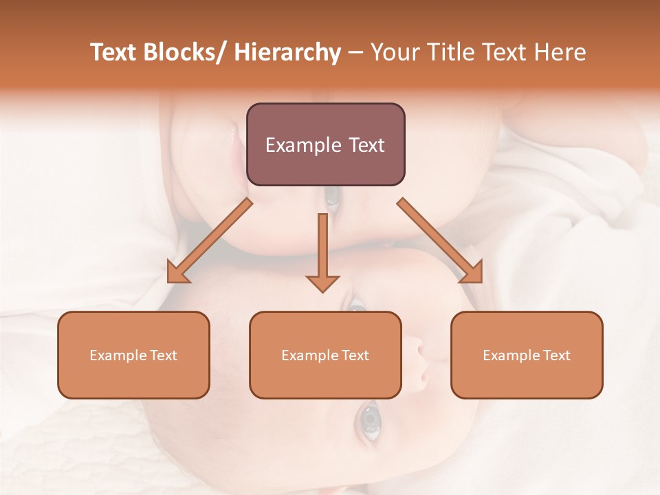 A Couple Of Babies Laying On Top Of Each Other PowerPoint Template
