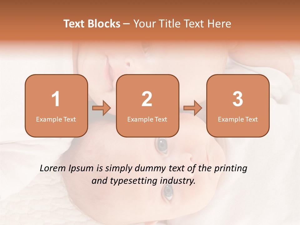 A Couple Of Babies Laying On Top Of Each Other PowerPoint Template