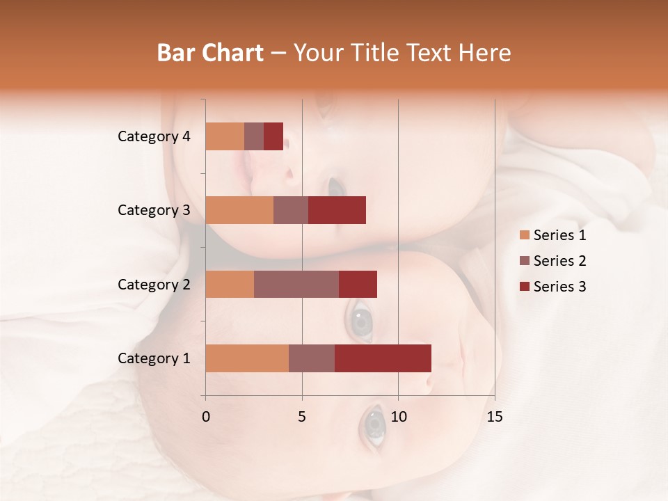 A Couple Of Babies Laying On Top Of Each Other PowerPoint Template