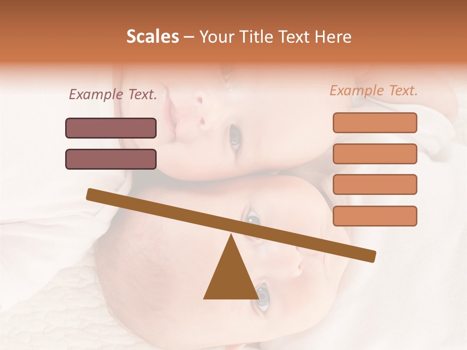 A Couple Of Babies Laying On Top Of Each Other PowerPoint Template