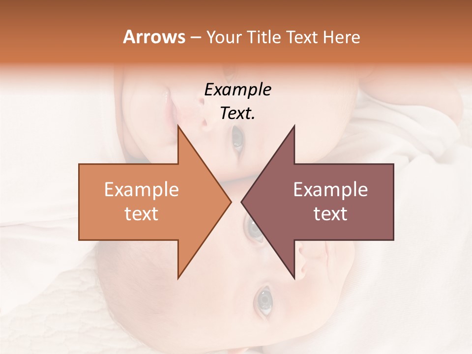 A Couple Of Babies Laying On Top Of Each Other PowerPoint Template