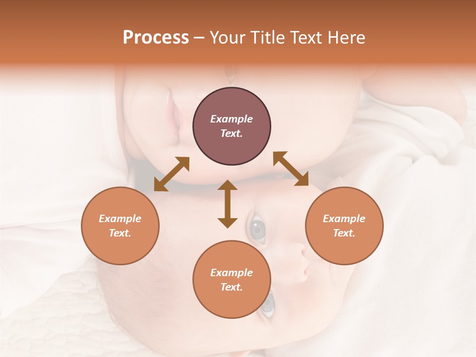 A Couple Of Babies Laying On Top Of Each Other PowerPoint Template