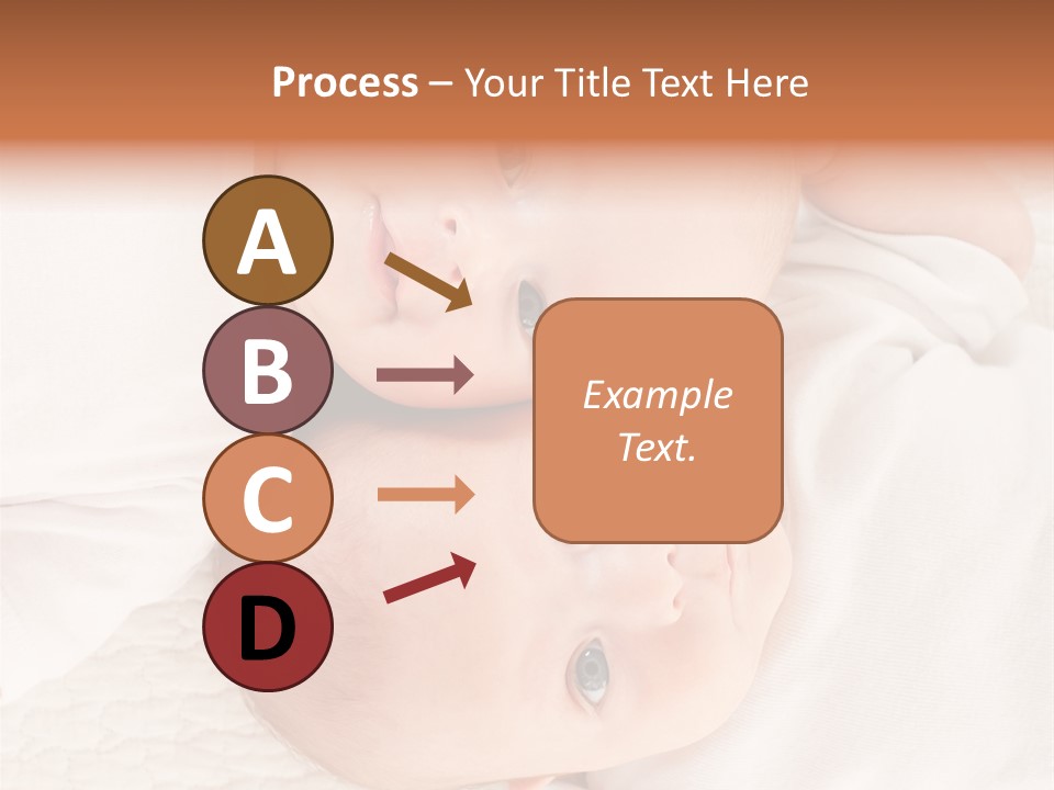 A Couple Of Babies Laying On Top Of Each Other PowerPoint Template
