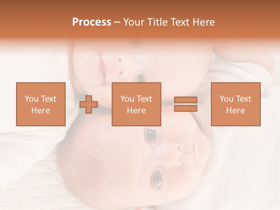 A Couple Of Babies Laying On Top Of Each Other PowerPoint Template