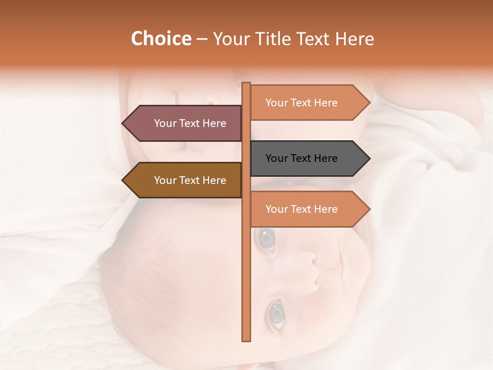 A Couple Of Babies Laying On Top Of Each Other PowerPoint Template