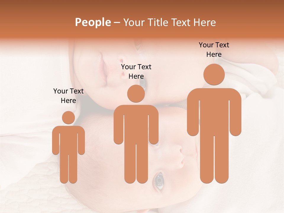 A Couple Of Babies Laying On Top Of Each Other PowerPoint Template