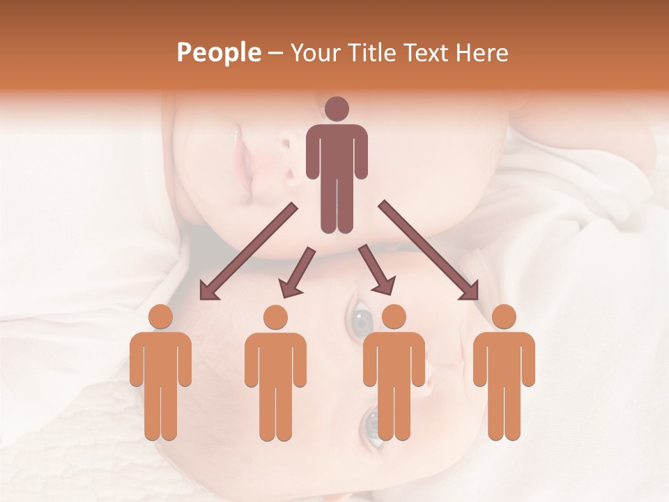 A Couple Of Babies Laying On Top Of Each Other PowerPoint Template