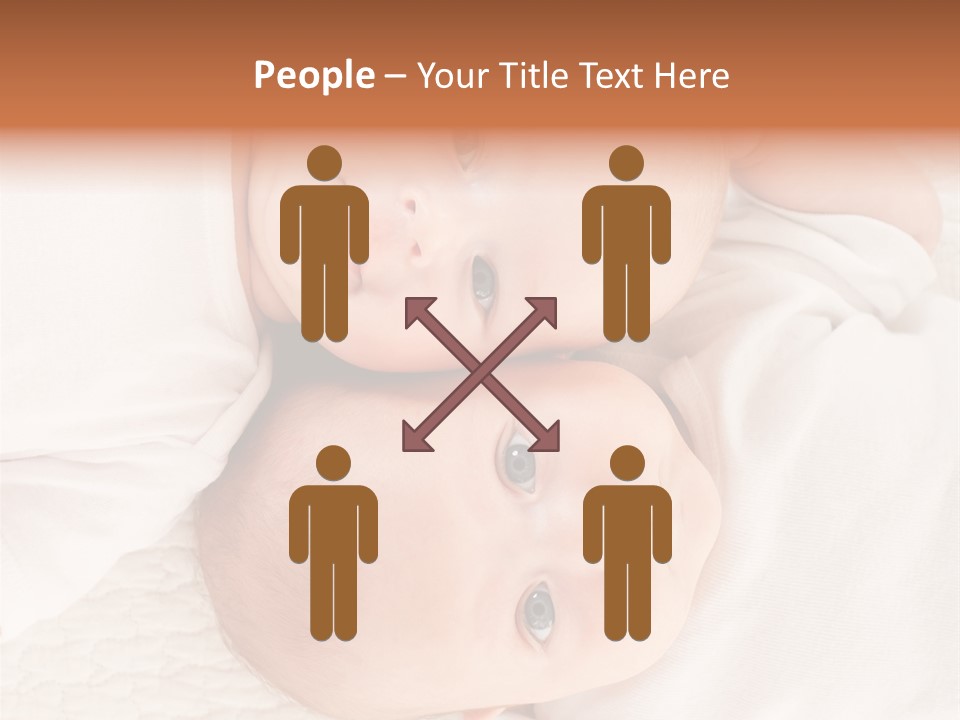 A Couple Of Babies Laying On Top Of Each Other PowerPoint Template