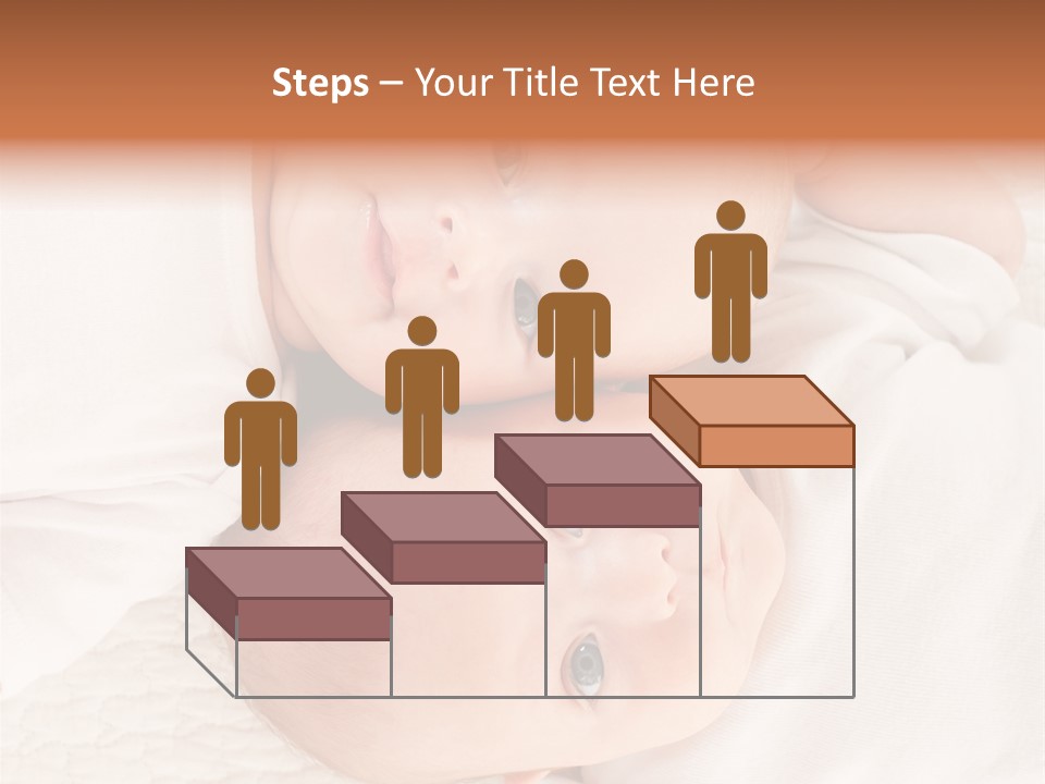 A Couple Of Babies Laying On Top Of Each Other PowerPoint Template