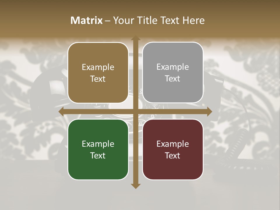 An Old Fashioned Telephone Sitting On A Table PowerPoint Template