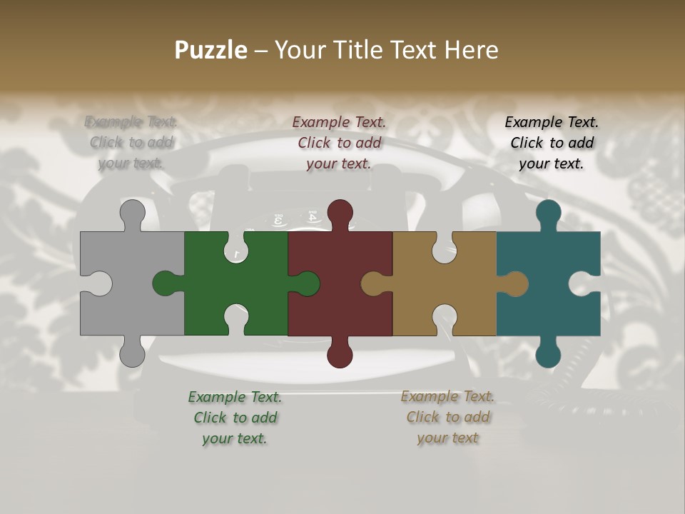 An Old Fashioned Telephone Sitting On A Table PowerPoint Template