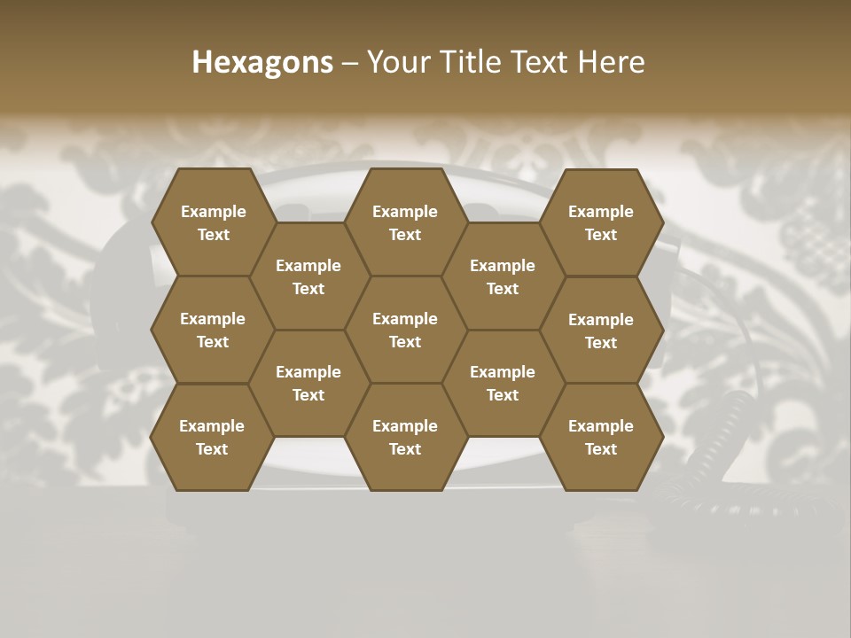 An Old Fashioned Telephone Sitting On A Table PowerPoint Template