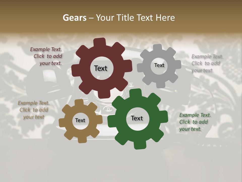 An Old Fashioned Telephone Sitting On A Table PowerPoint Template