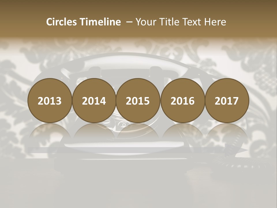 An Old Fashioned Telephone Sitting On A Table PowerPoint Template