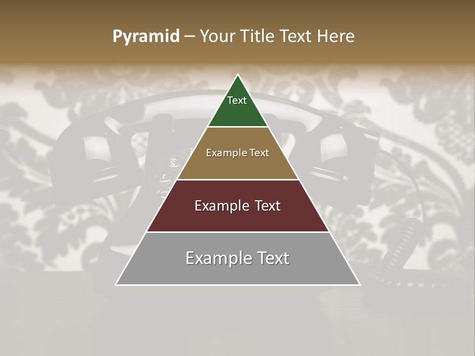 An Old Fashioned Telephone Sitting On A Table PowerPoint Template