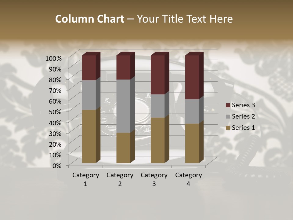 An Old Fashioned Telephone Sitting On A Table PowerPoint Template
