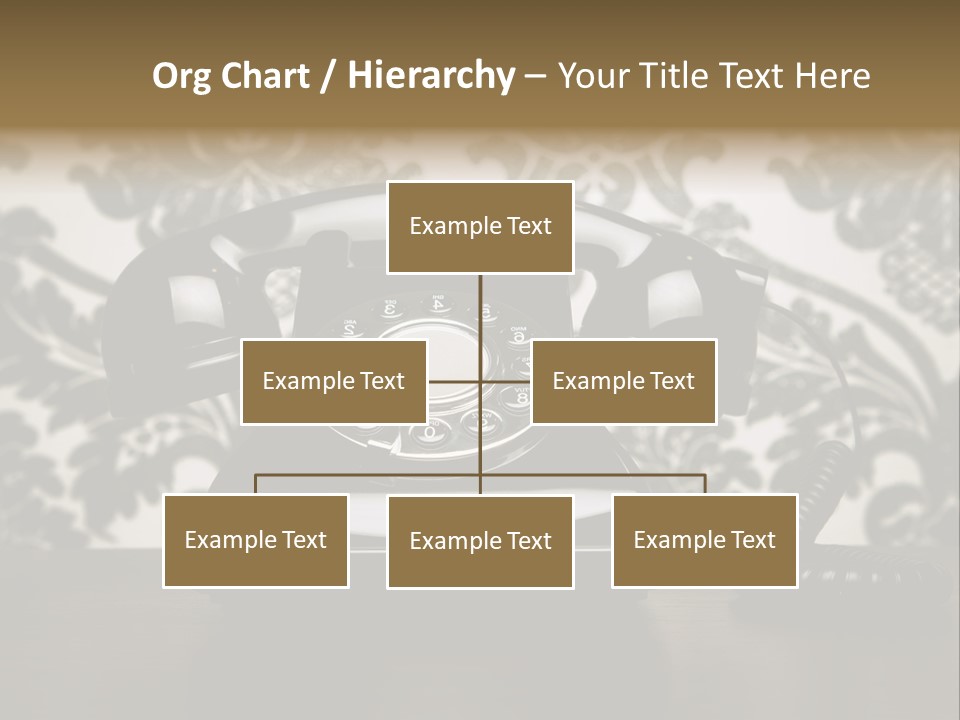 An Old Fashioned Telephone Sitting On A Table PowerPoint Template