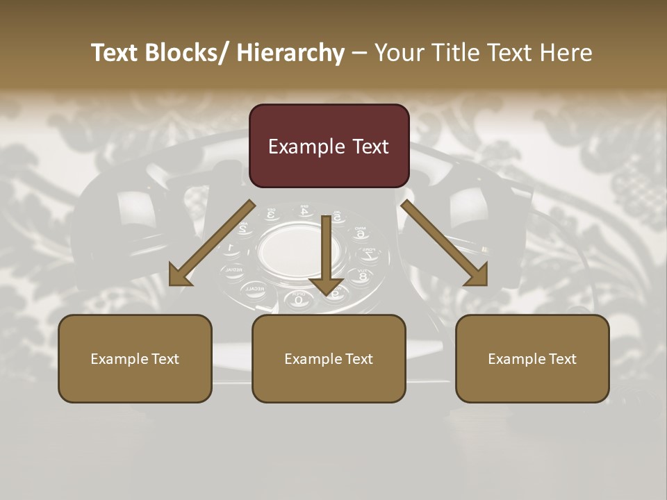 An Old Fashioned Telephone Sitting On A Table PowerPoint Template