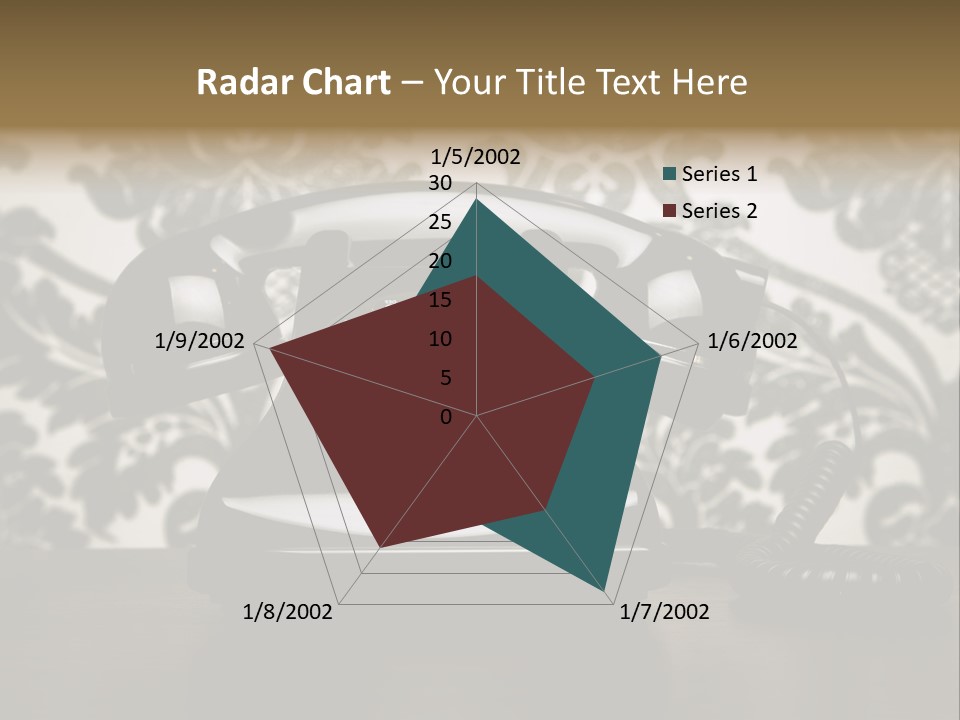 An Old Fashioned Telephone Sitting On A Table PowerPoint Template