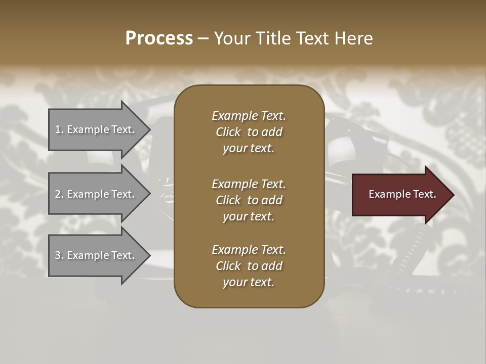 An Old Fashioned Telephone Sitting On A Table PowerPoint Template