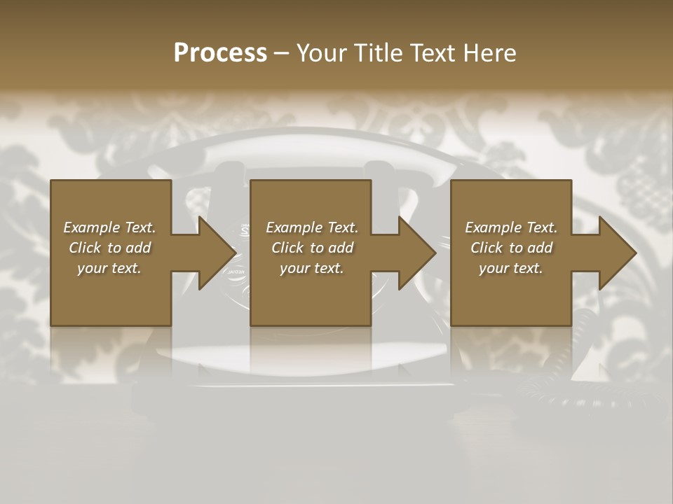 An Old Fashioned Telephone Sitting On A Table PowerPoint Template