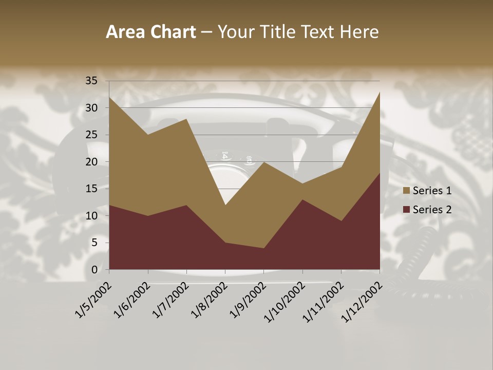 An Old Fashioned Telephone Sitting On A Table PowerPoint Template