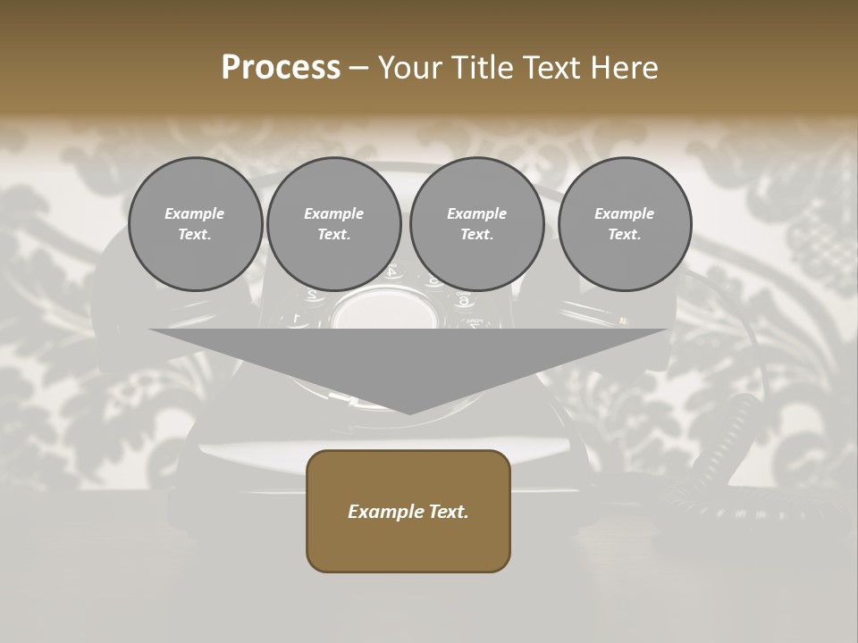 An Old Fashioned Telephone Sitting On A Table PowerPoint Template