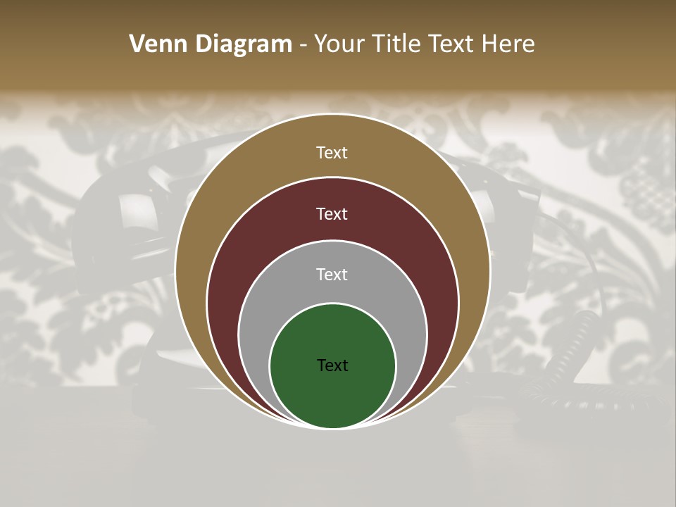 An Old Fashioned Telephone Sitting On A Table PowerPoint Template