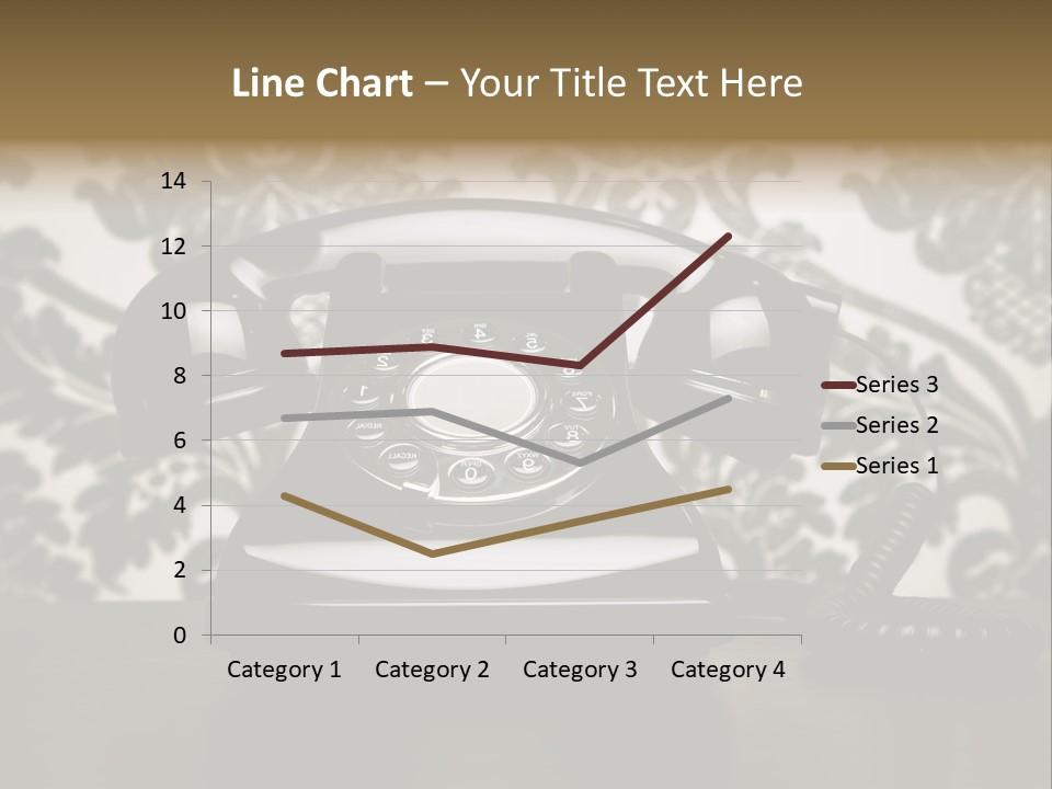 An Old Fashioned Telephone Sitting On A Table PowerPoint Template