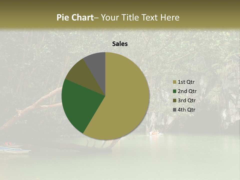 A Group Of Boats Floating On Top Of A River PowerPoint Template