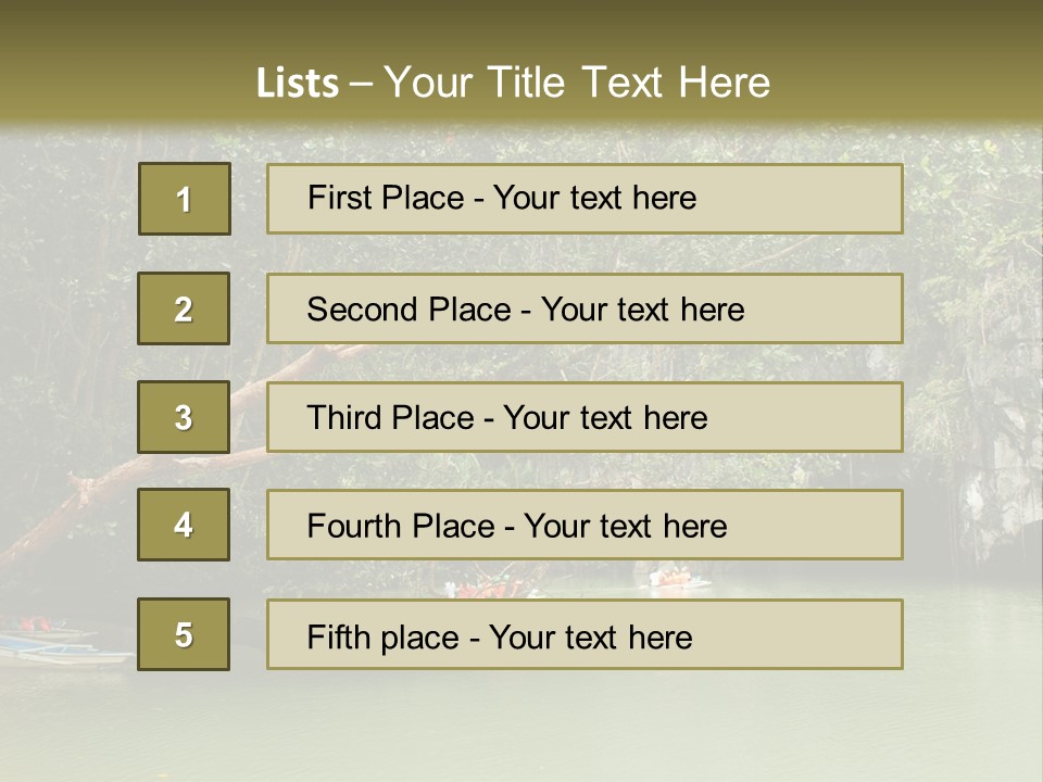 A Group Of Boats Floating On Top Of A River PowerPoint Template
