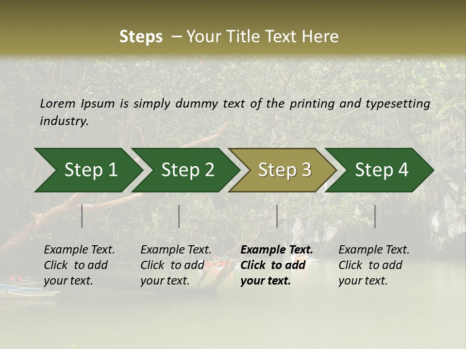 A Group Of Boats Floating On Top Of A River PowerPoint Template