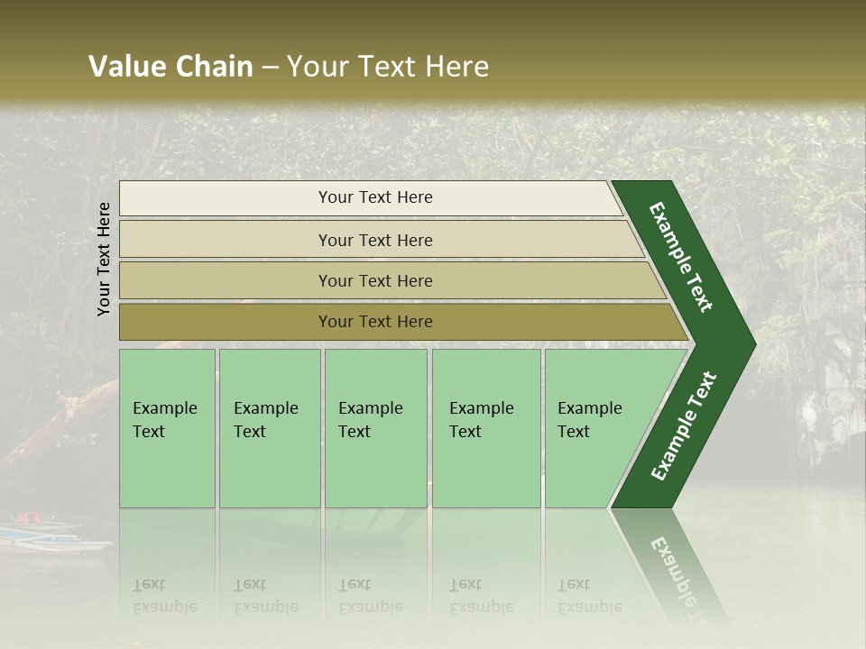A Group Of Boats Floating On Top Of A River PowerPoint Template