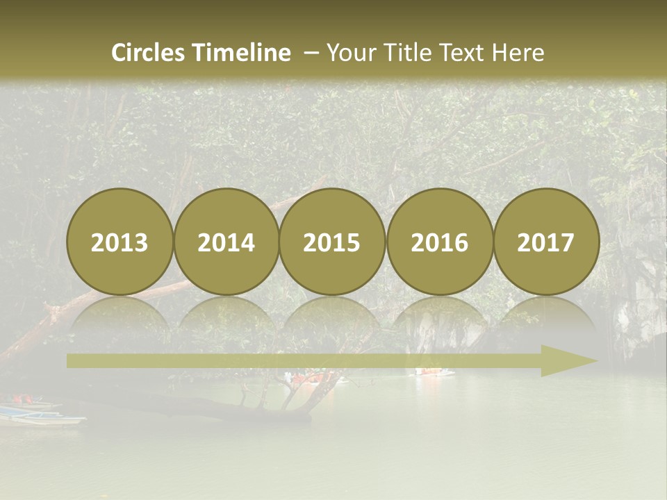 A Group Of Boats Floating On Top Of A River PowerPoint Template