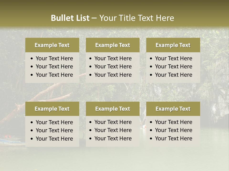 A Group Of Boats Floating On Top Of A River PowerPoint Template